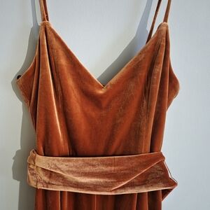Forever 21 Rust Orange Velvet Dress